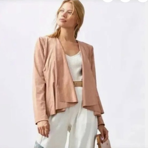 Pale Pink/Neutral Suede Women's Jacket by Hutch - Picture 1 of 9